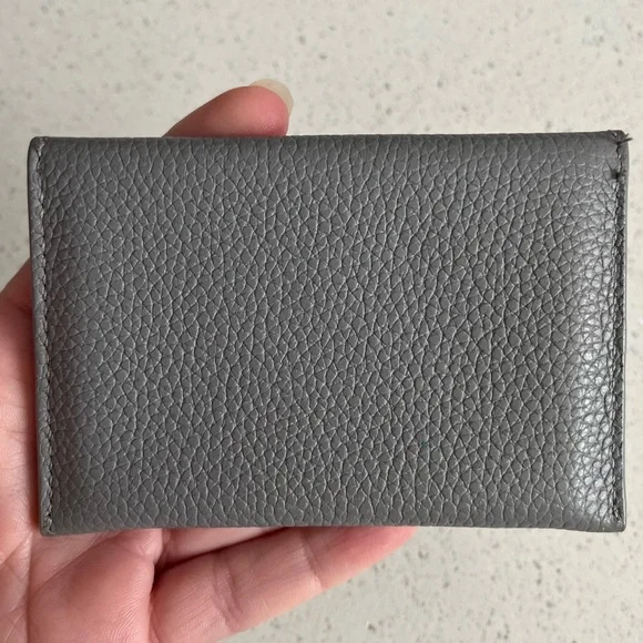 Alexander McQueen Grey Leather Envelope Card Holder - Picture 13 of 13